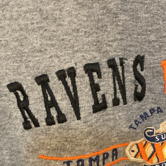 🔥VINTAGE🔥2001 Super Bowl XXXV Cotton Blend Logo Athletic Sweatshirt. - Picture 5 of 7